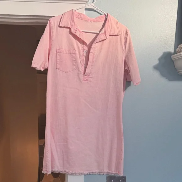 Pink Short Sleeve Polo Shirt - Picture 1 of 1